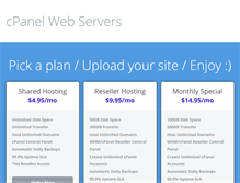 Tablet Screenshot of cpanelwebserver.com